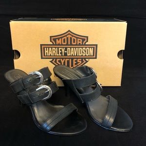 Harley Davidson Leather heel sandals